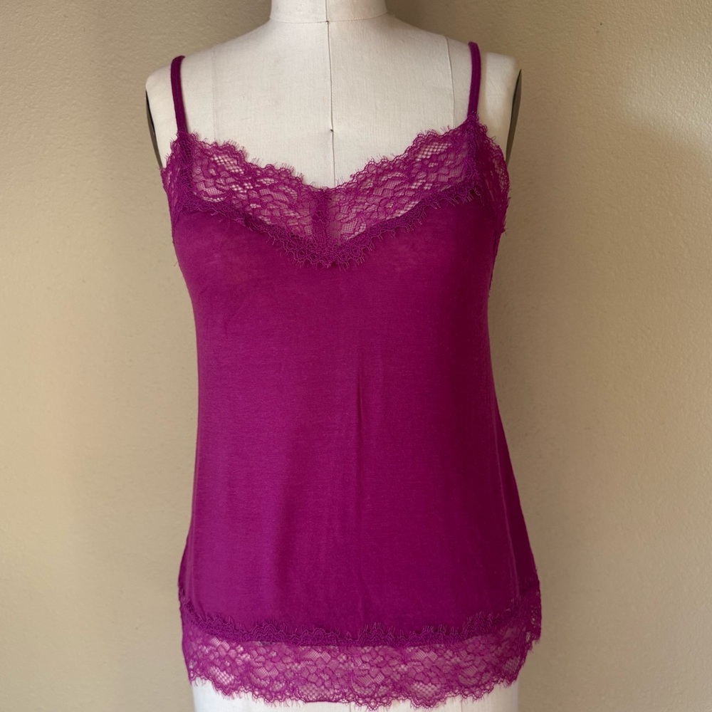 intimissimi Bright Magenta Lace-Trim Camisole